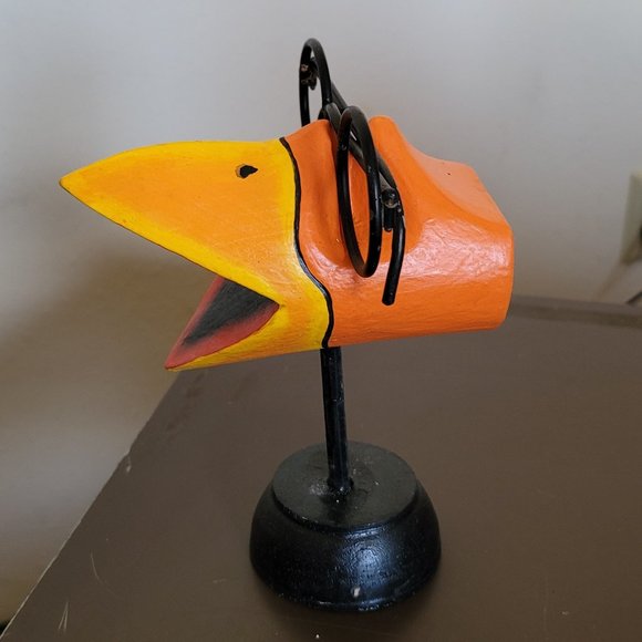 Wooden Duck Bill Eye Glass Holder Display Unique Different Cute Decorative - Picture 3 of 7